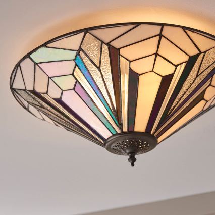 Endon 63935 - Plafoniera Tiffany ASTORIA 2xE27/60W/230V Ø 48 cm