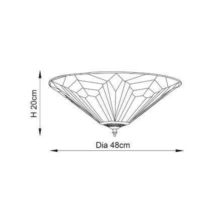 Endon 63935 - Plafoniera Tiffany ASTORIA 2xE27/60W/230V Ø 48 cm