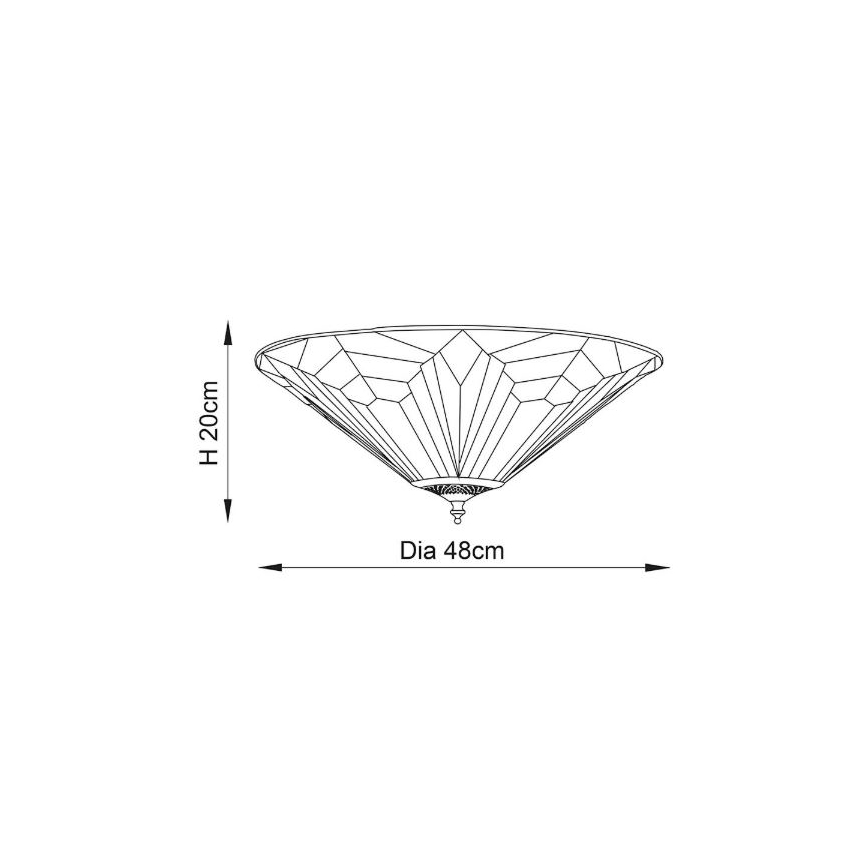 Endon 63935 - Plafoniera Tiffany ASTORIA 2xE27/60W/230V Ø 48 cm