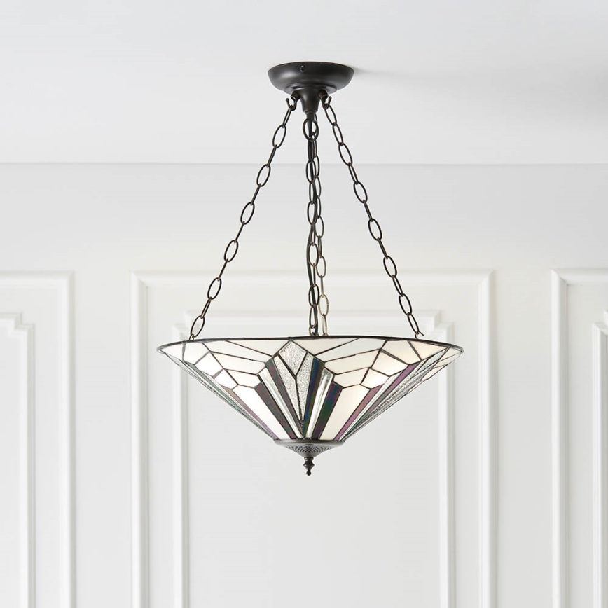 Endon 63936 - Lampadario a sospensione con catena ASTORIA 3xE27/60W/230V diametro 48 cm