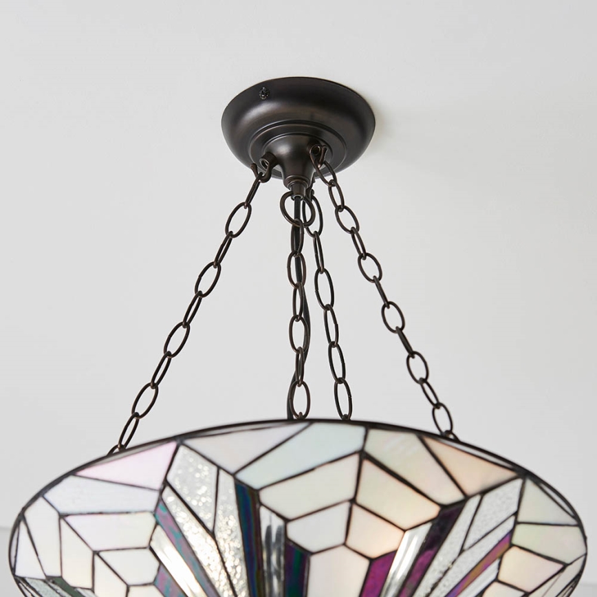 Endon 63936 - Lampadario a sospensione con catena ASTORIA 3xE27/60W/230V diametro 48 cm