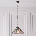 Endon 63937 - Lampadario a catena Tiffany ASTORIA 1xE27/60W/230V Ø 40 cm