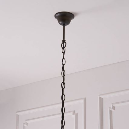 Endon 63937 - Lampadario a catena Tiffany ASTORIA 1xE27/60W/230V Ø 40 cm