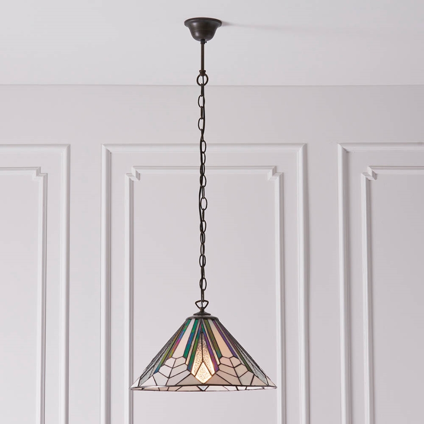 Endon 63937 - Lampadario a sospensione con catena ASTORIA 1xE27/60W/230V diametro 40 cm
