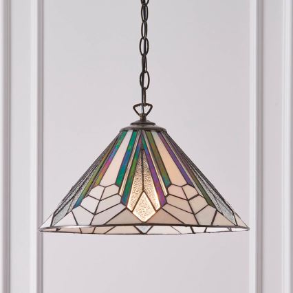 Endon 63937 - Lampadario a sospensione con catena ASTORIA 1xE27/60W/230V diametro 40 cm