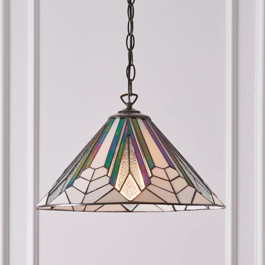 Endon 63937 - Lampadario a sospensione con catena ASTORIA 1xE27/60W/230V diametro 40 cm