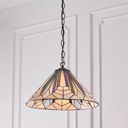 Endon 63937 - Lampadario a sospensione con catena ASTORIA 1xE27/60W/230V diametro 40 cm