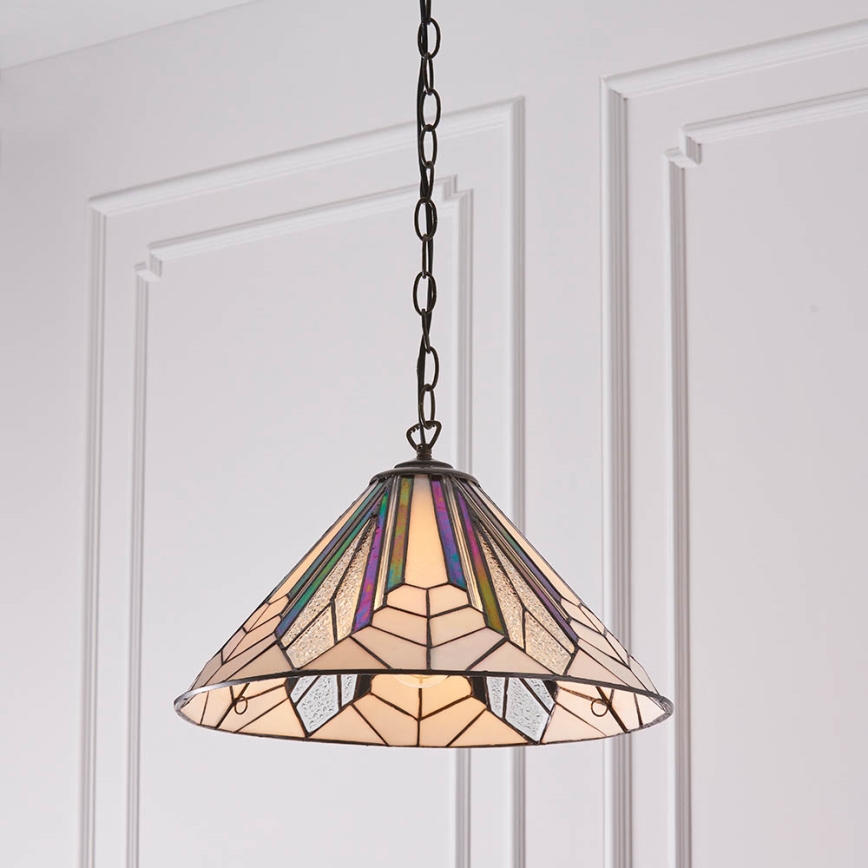 Endon 63937 - Lampadario a sospensione con catena ASTORIA 1xE27/60W/230V diametro 40 cm