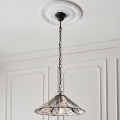 Endon 63938 - Lampadario a catena Tiffany ASTORIA 1xE27/60W/230V Ø 48 cm