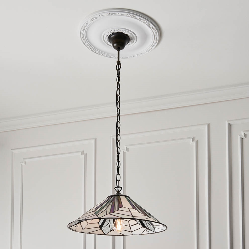 Endon 63938 - Lampadario a sospensione con catena ASTORIA 1xE27/60W/230V diametro 48 cm
