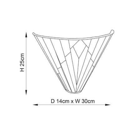 Endon 63940 - Applique da parete Tiffany ASTORIA 1xE14/40W/230V