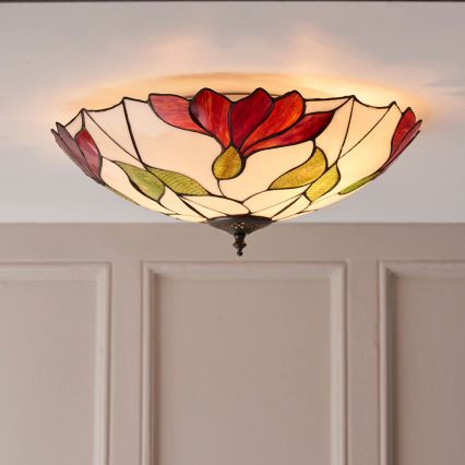 Endon 63960 - Plafoniera Tiffany BOTANICA 2xE27/60W/230V Ø 45 cm