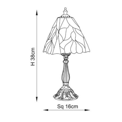 Endon 63963 - Lampada da tavolo BOTANICA 1xE14/40W/230V diametro 16 cm
