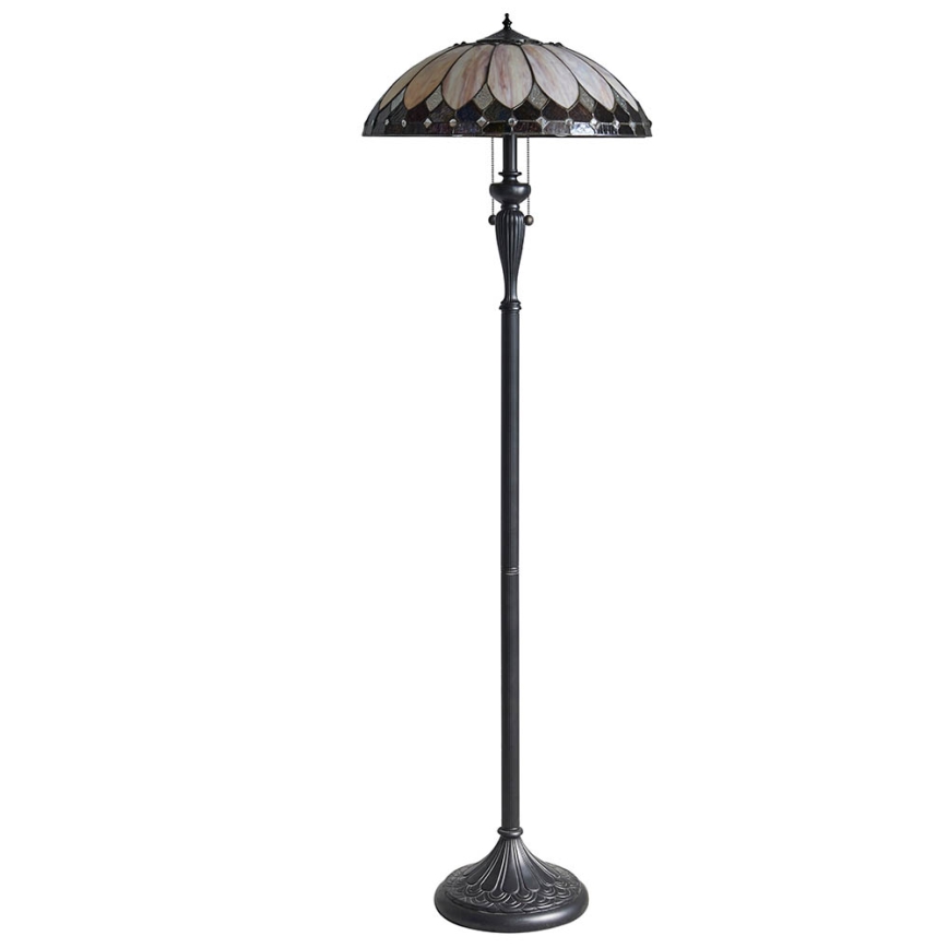 Endon 63972 - Lampada da terra Tiffany BROOKLYN 2xE27/60W/230V Ø 50 cm