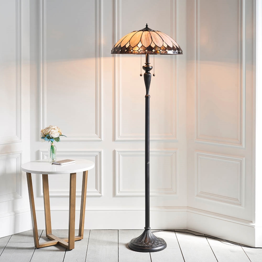 Endon 63972 - Piantana BROOKLYN 2xE27/60W/230V Ø 50 cm