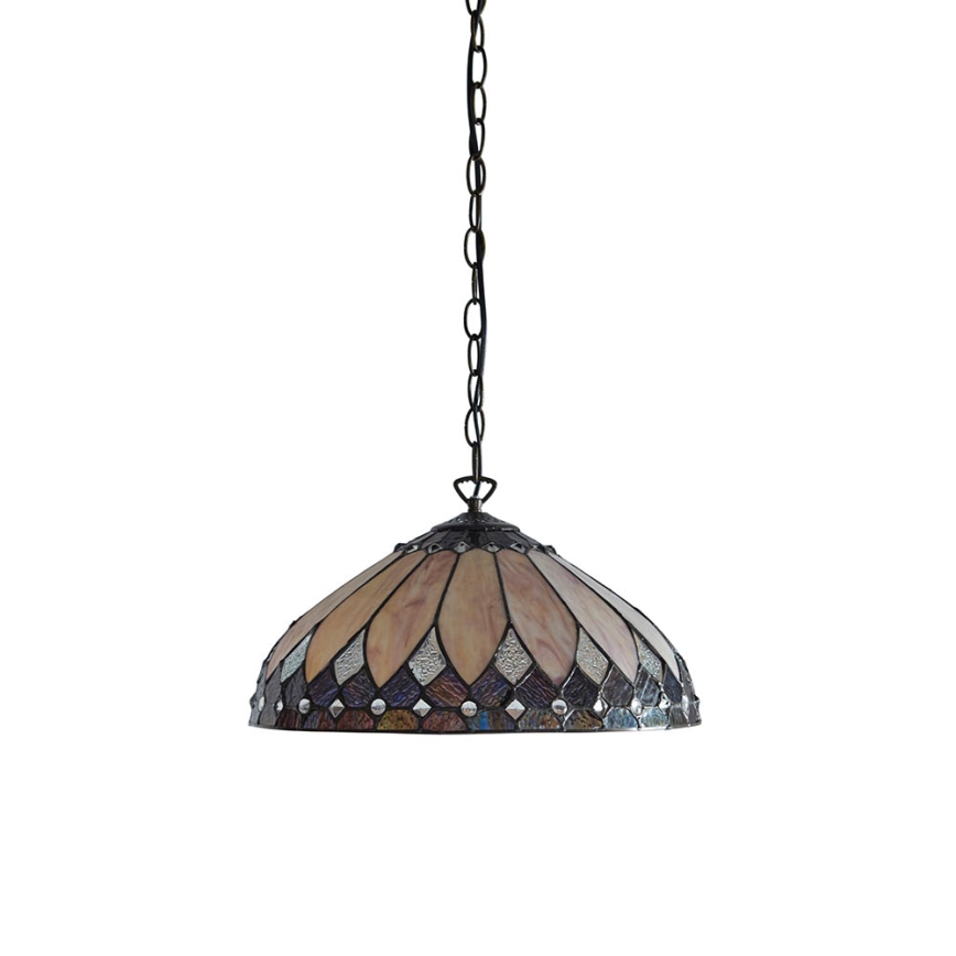 Endon 63977 - Lampadario a sospensione con catena BROOKLYN 1xE27/60W/230V diametro 40 cm