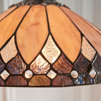 Endon 63977 - Lampadario a sospensione con catena BROOKLYN 1xE27/60W/230V diametro 40 cm