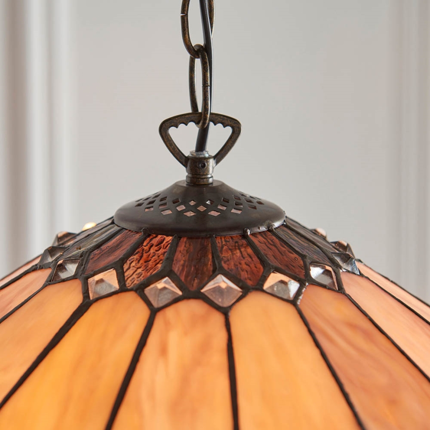 Endon 63977 - Lampadario a sospensione con catena BROOKLYN 1xE27/60W/230V diametro 40 cm
