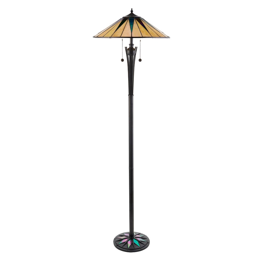Endon 64041 - Lampada da terra Tiffany DARK STAR 2xE27/60W/230V Ø 49 cm