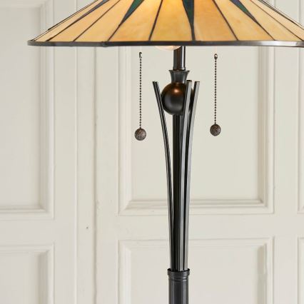 Endon 64041 - Lampada da terra Tiffany DARK STAR 2xE27/60W/230V Ø 49 cm