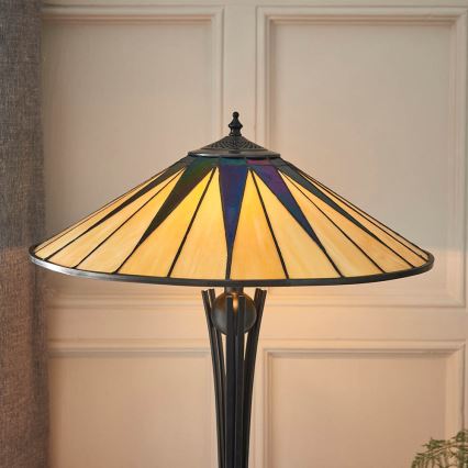 Endon 64045 - Lampada da tavolo DARK STAR 2xE27/60W/230V diametro 49 cm