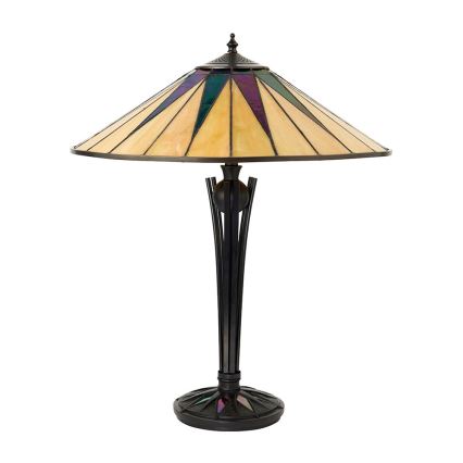 Endon 64045 - Lampada da tavolo DARK STAR 2xE27/60W/230V diametro 49 cm