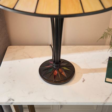 Endon 64045 - Lampada da tavolo DARK STAR 2xE27/60W/230V diametro 49 cm