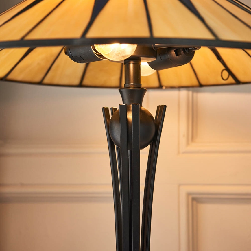Endon 64045 - Lampada da tavolo DARK STAR 2xE27/60W/230V diametro 49 cm