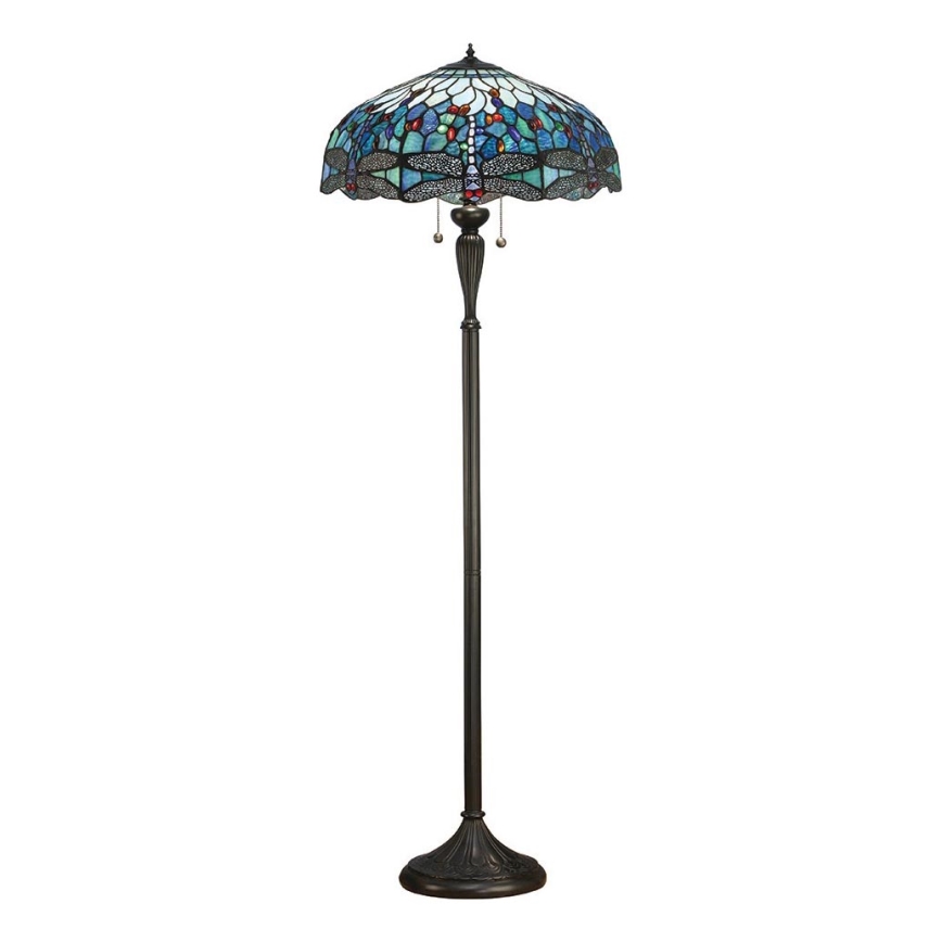 Endon 64069 - Lampada con piedistallo LIBELLULA 2xE27/60W/230V diametro 50 cm