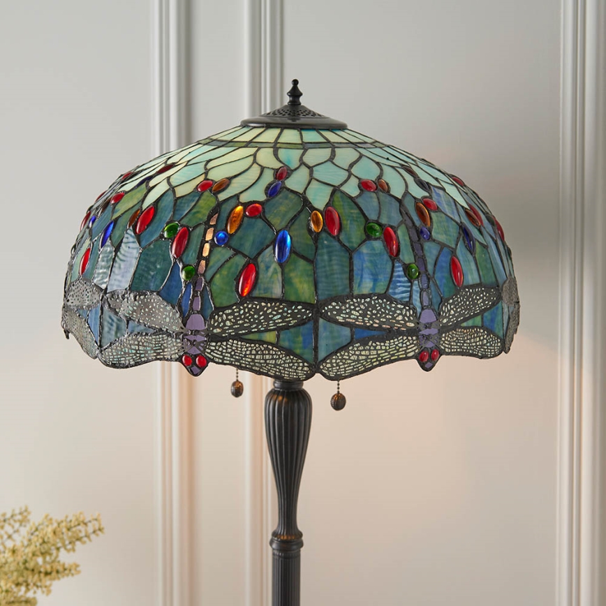 Endon 64069 - Lampada con piedistallo LIBELLULA 2xE27/60W/230V diametro 50 cm