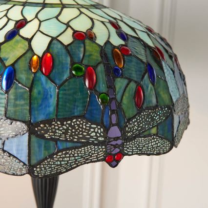 Endon 64069 - Lampada con piedistallo LIBELLULA 2xE27/60W/230V diametro 50 cm