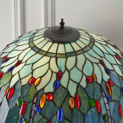 Endon 64069 - Lampada con piedistallo LIBELLULA 2xE27/60W/230V diametro 50 cm