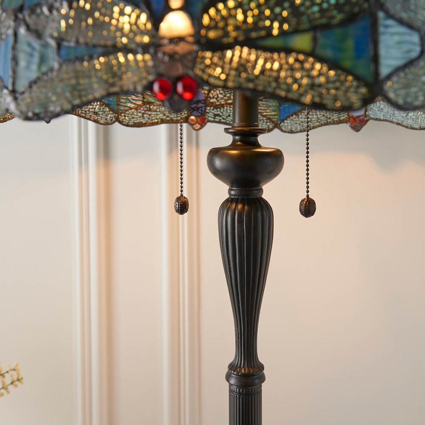 Endon 64069 - Lampada con piedistallo LIBELLULA 2xE27/60W/230V diametro 50 cm