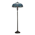 Endon 64069 - Lampada da terra Tiffany DRAGONFLY 2xE27/60W/230V Ø 50 cm