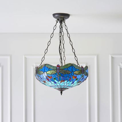 Endon 64075 - Lampadario a catena DRAGONFLY 3xE27/60W/230V Ø 41 cm