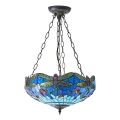 Endon 64075 - Lampadario a catena Tiffany DRAGONFLY 3xE27/60W/230V Ø 41 cm