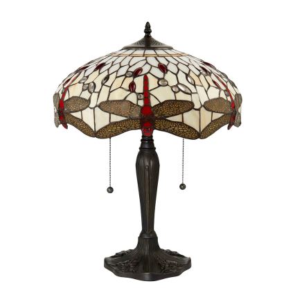 Endon 64085 - Lampada da tavolo LIBELLULA 2xE27/60W/230V diametro 41 cm