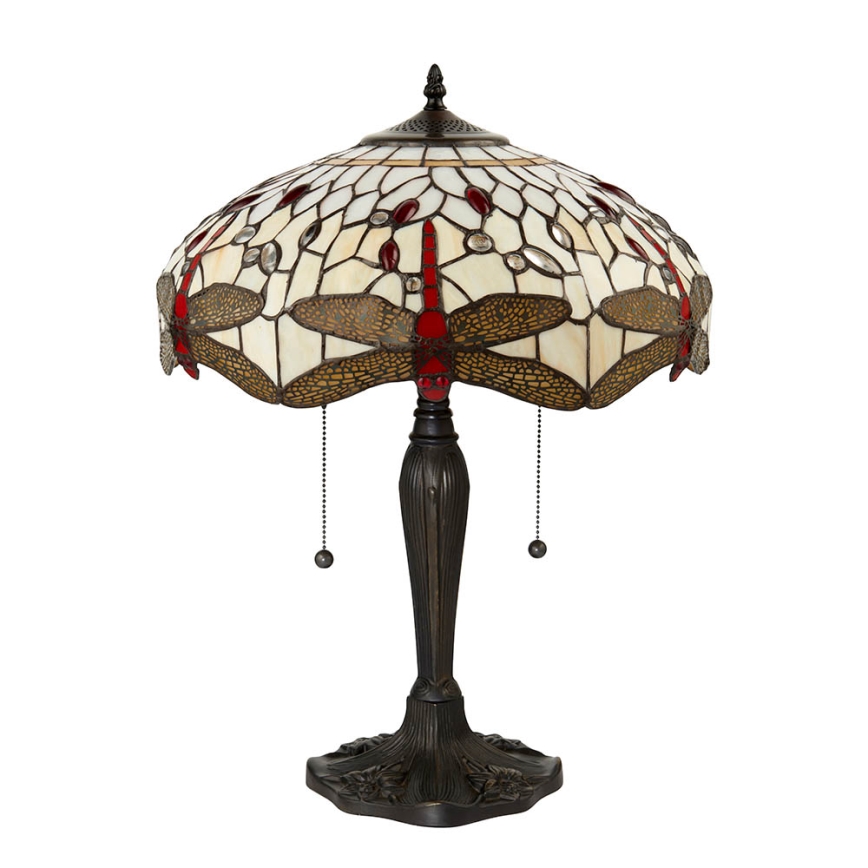 Endon 64085 - Lampada da tavolo LIBELLULA 2xE27/60W/230V diametro 41 cm