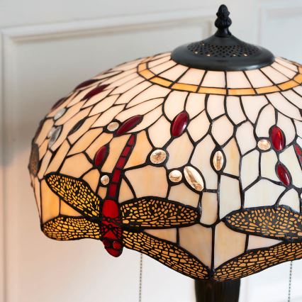 Endon 64085 - Lampada da tavolo LIBELLULA 2xE27/60W/230V diametro 41 cm