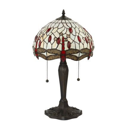 Endon 64086 - Lampada da tavolo Tiffany DRAGONFLY 2xE27/60W/230V Ø 30 cm