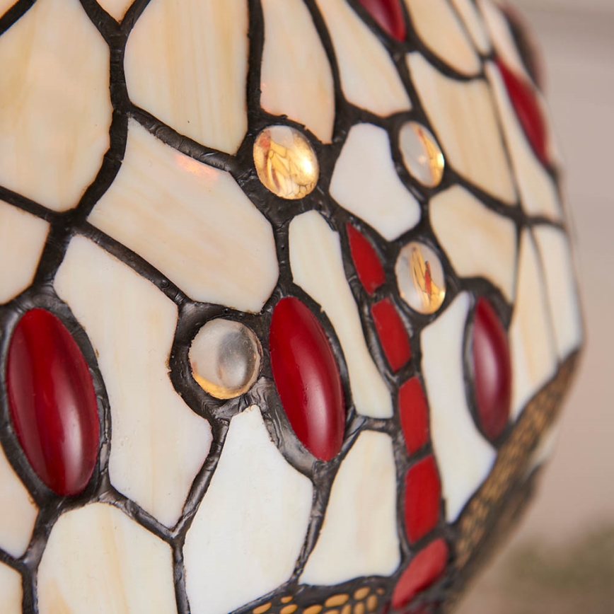 Endon 64086 - Lampada da tavolo Tiffany DRAGONFLY 2xE27/60W/230V Ø 30 cm