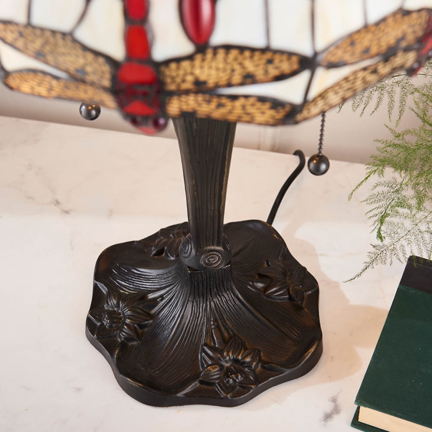 Endon 64086 - Lampada da tavolo Tiffany DRAGONFLY 2xE27/60W/230V Ø 30 cm