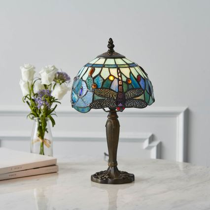 Endon 64088 - Lampada da tavolo Tiffany DRAGONFLY 1xE14/40W/230V Ø 20 cm