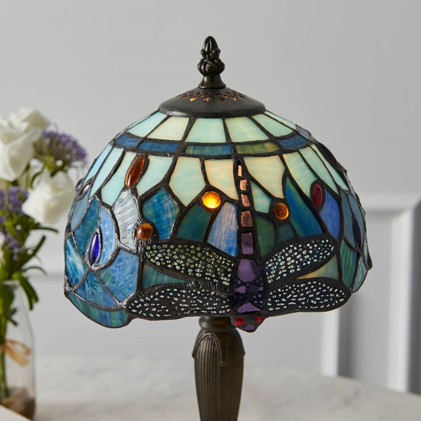 Endon 64088 - Lampada da tavolo Tiffany DRAGONFLY 1xE14/40W/230V Ø 20 cm