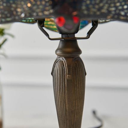 Endon 64088 - Lampada da tavolo Tiffany DRAGONFLY 1xE14/40W/230V Ø 20 cm