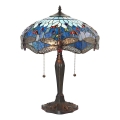 Endon 64089 - Lampada da tavolo Tiffany DRAGONFLY 2xE27/60W/230V Ø 41 cm