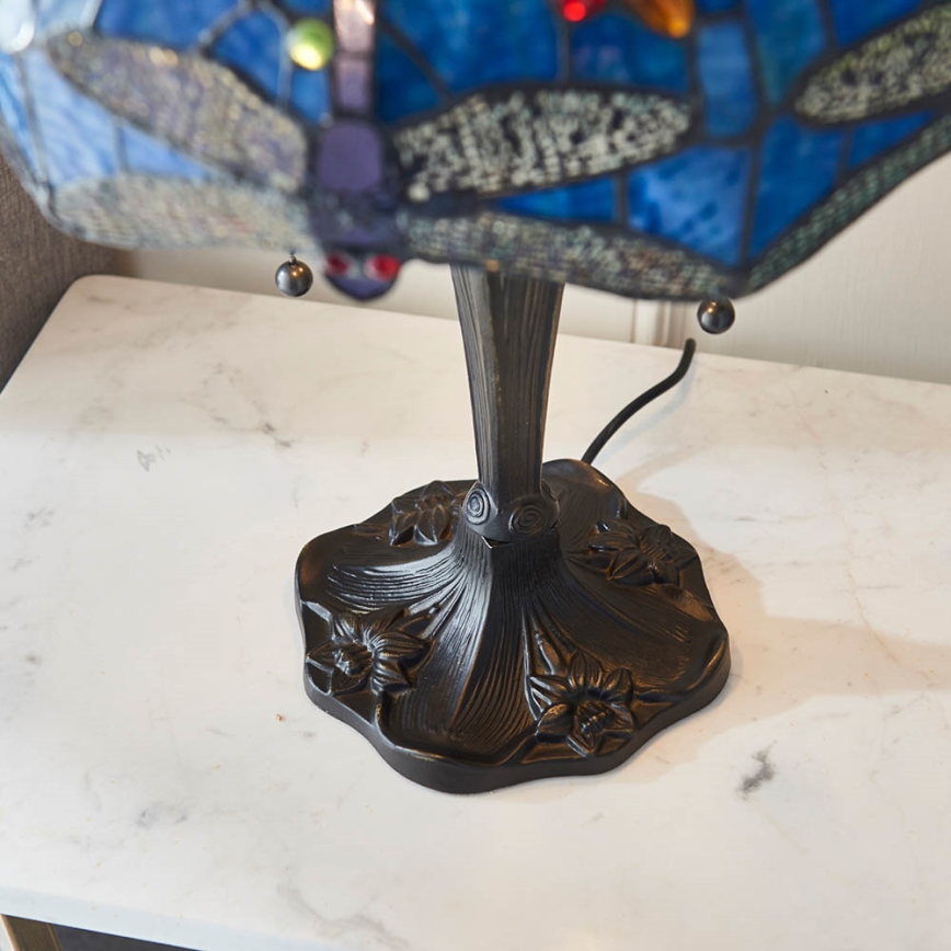 Endon 64089 - Lampada da tavolo Tiffany DRAGONFLY 2xE27/60W/230V Ø 41 cm