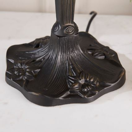 Endon 64090 - Lampada da tavolo Tiffany DRAGONFLY, 2x E27/60W/230V, Ø 30 cm