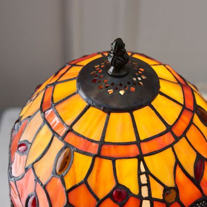 Endon 64091 - Lampada da tavolo Tiffany DRAGONFLY 1xE14/7W/230V Ø 20 cm