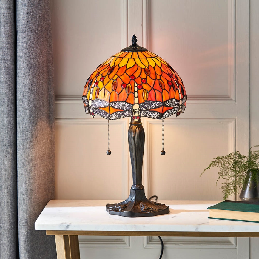 Endon 64092 - Lampada da tavolo DRAGONFLY 2xE27/60W/230V Ø 30 cm